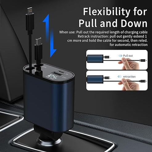 Retractable Fast Car Charger 5 stars